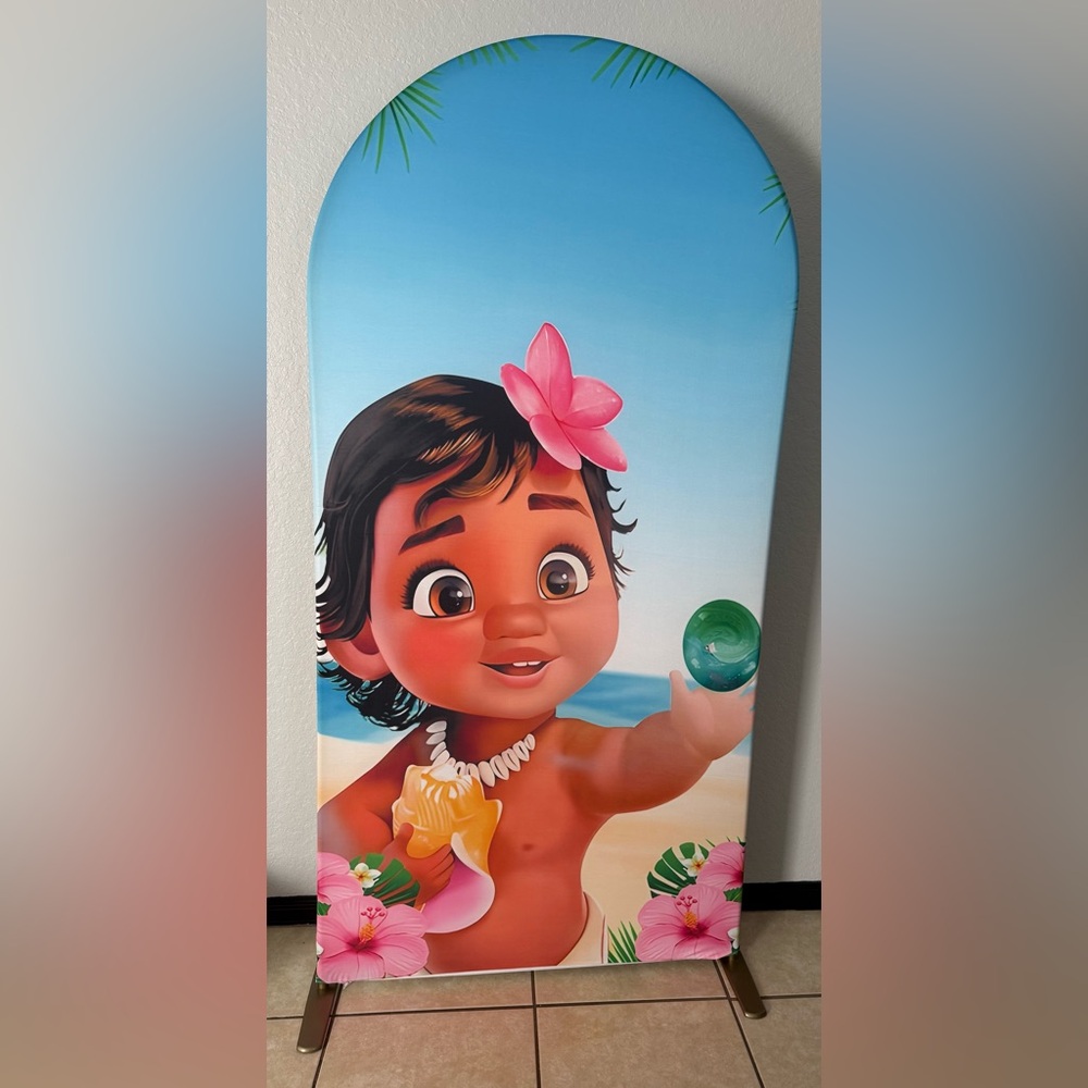 Baby Moana Arch Backdrop Cover